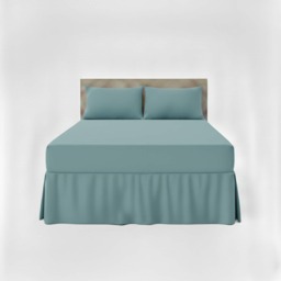 Fitted Valance Bed Sheet Polycotton Mattress Cover And Frill Easy Care Blue Single