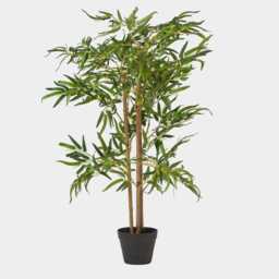 Homescapes Tall Artificial Bamboo Tree in Black Pot