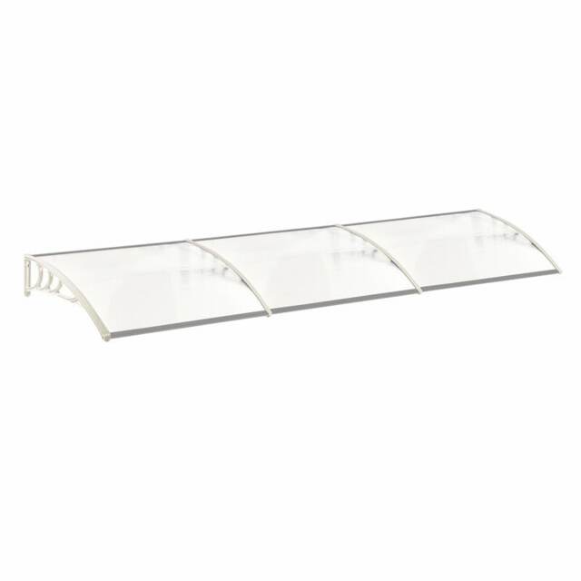 Living and Home Window Door Awning Canopy with Brackets - L270*W100*H28 White