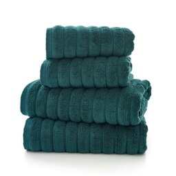 Ribbleton 100% Cotton Zerotwist Ribbed Towels – Hand, Bath & Sheet Sizes – Ultra Soft Cream Stone Bath towel
