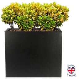 Light Concrete Black Trough Garden Planter H40 L50 W20 cm, 40 ltrs Cap.