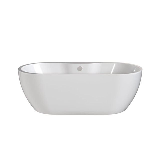 Balterley Freestanding Boat Bath: Double-Ended Acrylic Bath with Elegant Curved Design