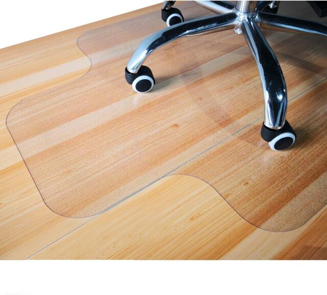 Clear Chair Mat with Lip for Hard Floors - 90x120cm (3x4inch) - High Impact Strength, Non-Slip, Durable PVC Floor Protector for Office Chairs