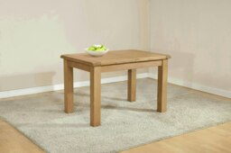 Shrewsbury Dining Table with 1 Extension (Extends To 153cm) - L80 x W120 x H76 cm - Oak Brown