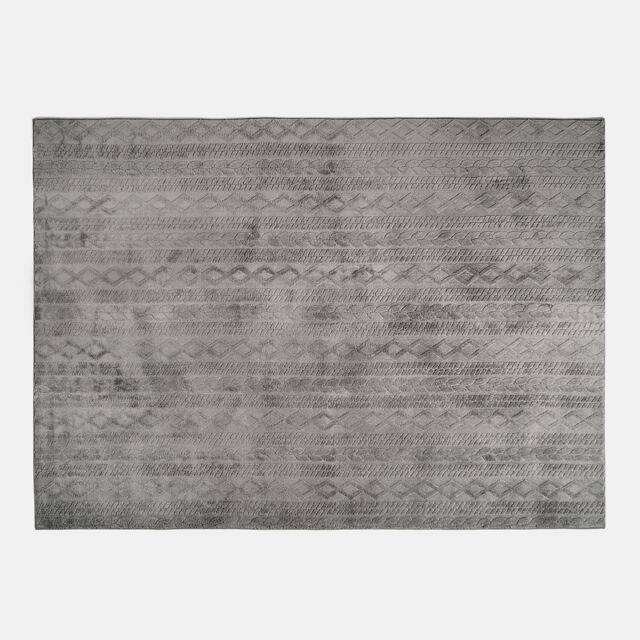 OHS Cable Knit Rug Non Slip Jacquard Floor Carpet Hallway Runner - 160 x 230cm