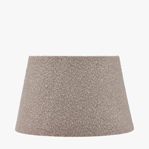 Taupe Boucle Tapered Lampshade Brown Brown 1