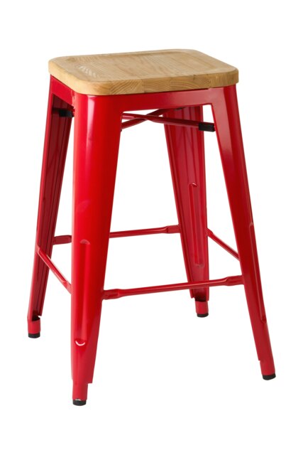 Orsina Aldgate Red Powder Coated Finish Small Bar Stool