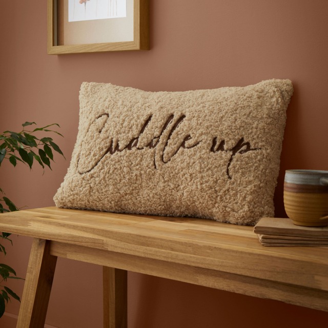 Fusion Cuddle up Cushion Filled Cushion LR Natural