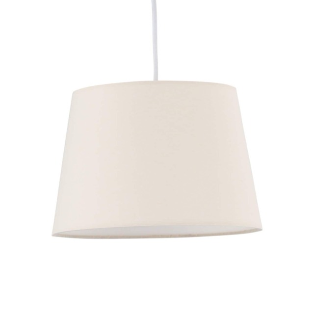 Natural Cotton 23cm Tapered Cylinder Pendant or Lamp Shade Brown Medium 1