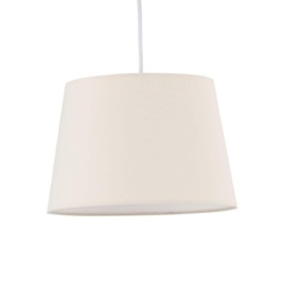 Natural Cotton 23cm Tapered Cylinder Pendant or Lamp Shade Brown Medium 1