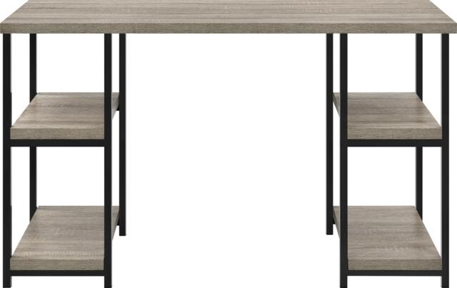 Elmwood double pedestal desk in distressed grey oak Grey Grey Oak