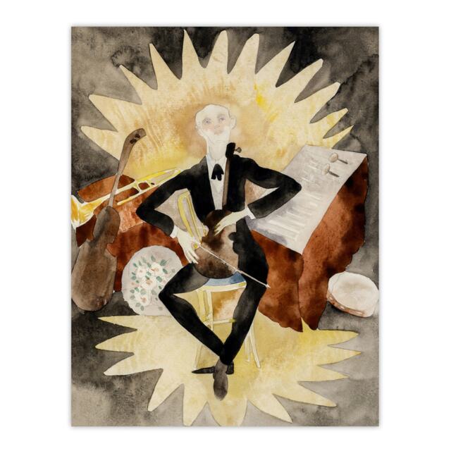 "String Musician Portrait Charles Demuth Huge Wall Art Poster Print 24X32"""