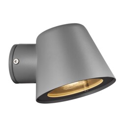 Nordlux Aleria Outdoor Wall Light Grey Metal Solar GU10 Sensor Compact - Mains Powered, IP44 Grey Grey
