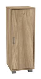 Single Door 3-Tier Cabinet Brown 8.5 x 31 x 81.2 1