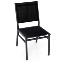 COSTWAY Outdoor Dining Chairs Patio Armless Chair Black