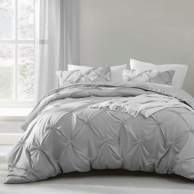 Intimates Angelica Duvet Cover & Pillowcase Set Grey Grey Super King