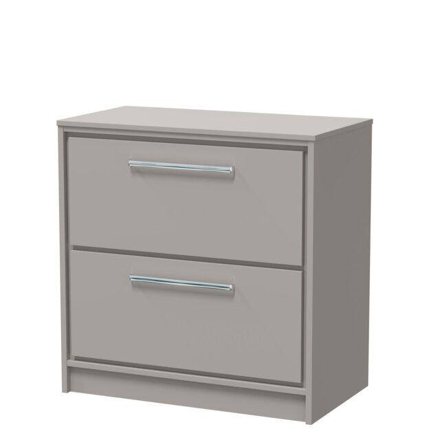 Balterley Framed Design Floor Standing 2 Drawer Vanity with Worktop Grey Pebble Grey 818 x 805 x 460mm