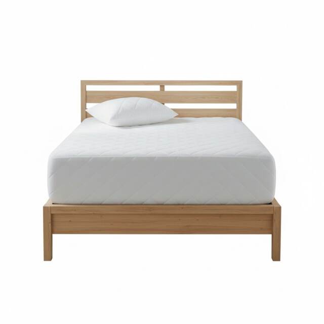 200TC Luxury Cotton Quilted Mattress Protector Breathable Soft Mattress Cover White King