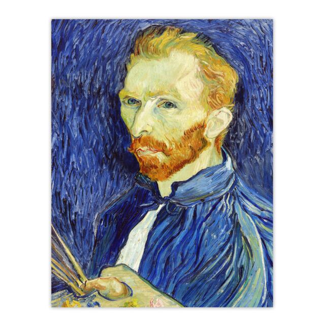 Self Portrait With Palette Van Gogh Vintage Huge Wall Art Print 18X24 In