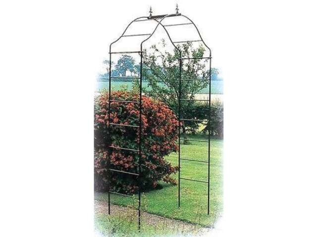 Arcadia Arch - Garden Archway - Solid Steel - L48.3 x W91.4 x H213.4 cm - Powder Coated Black