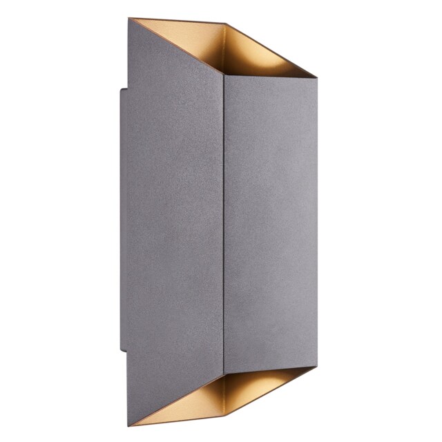 Nordlux Nico Outdoor Wall Light Black Aluminium Solar GU10 Sensor Weatherproof - Mains Powered, IP54 Black Anthr.