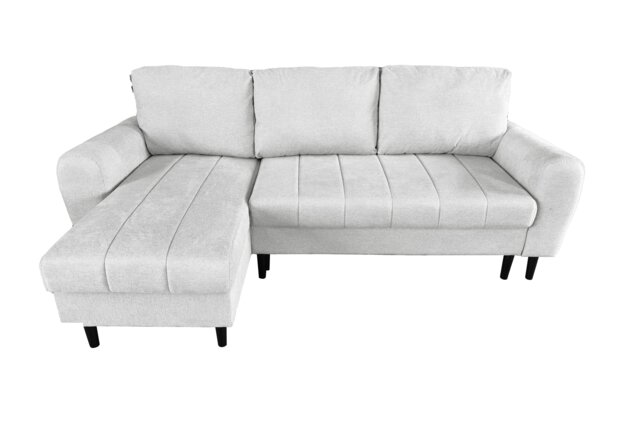 Sienna 3 Seater Right Hand Facing Storage Sofa Bed in Grey, Silver or Beige Silver One Size