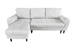 Sienna 3 Seater Right Hand Facing Storage Sofa Bed in Grey, Silver or Beige Silver One Size