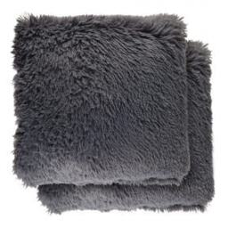 Teddy Cushion Cover 43cm x 43cm Charcoal Grey Grey