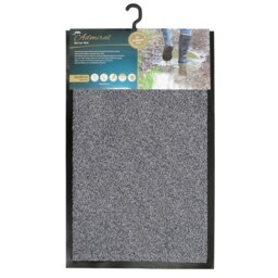 JVL Admiral Barrier Door Mat, Microfibre, Grey, 50 x 80 cm