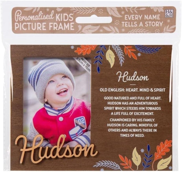 History & Heraldry Pre-Personalised Kids Wooden Picture Frame - Hudson