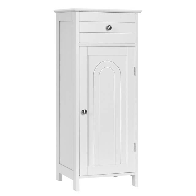 COSTWAY Bathroom Storage Cabinet Floor Standing Wooden Cupboard