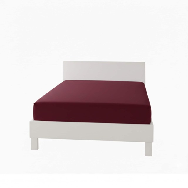 Polycotton Fitted Sheet Extra Deep 40cm Skirt Easy Care Red Wine King