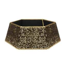 Holly International Christmas Tree Skirt - Gold Sequin