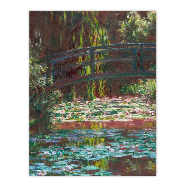 "Water Lily Pond with Bridge Claude Monet Vintage Wall Art Poster Print 12X16"""