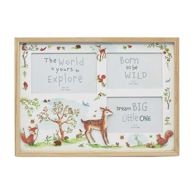Lesser & Pavey Wooden Aperture Photo Frame Woodland Animals Brown One Size