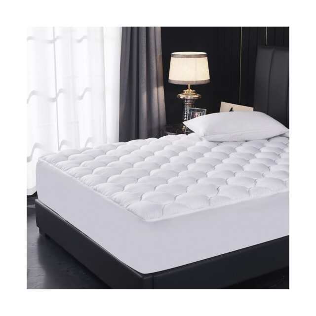 Ezysleep Deep Fill Cloud Like Super Soft Mattress Topper Box Stitch Comfort White