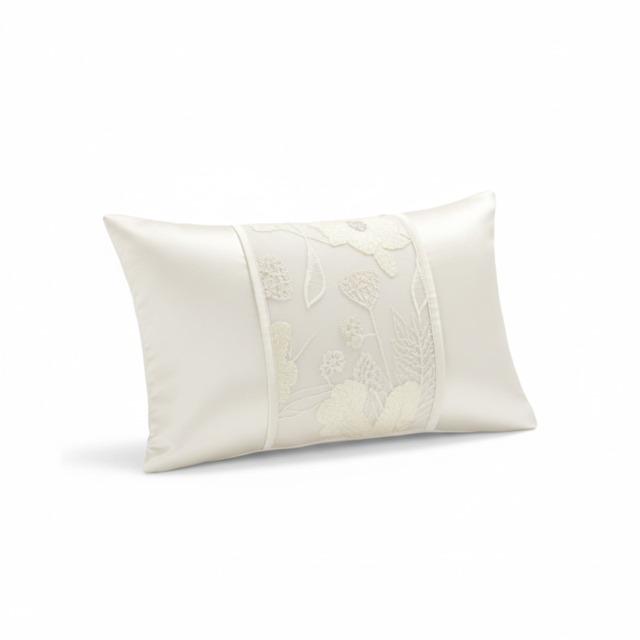 Embroidered Floral Duvet Cover Set Luxury Bedding Matching Pillowcases Cream One Size