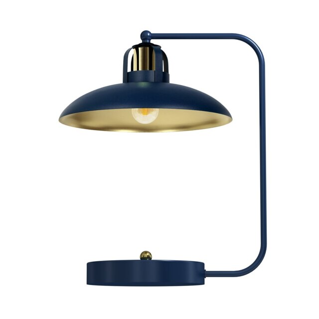 Milagro Table Lamp Felix Navy Blue/Gold 1XE27