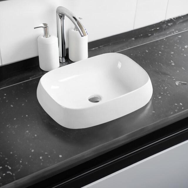 Limoge 7819 Ceramic Domed Oblong Countertop Basin