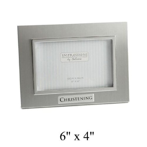 "Widdop Bingham 6"" x 4"" Aluminium Two Tone Christening Photo Frame"