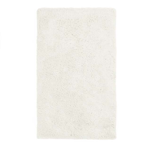 OHS Soft Shaggy Textured Plush Carpet Floor Rug, 120x170cm - Cream
