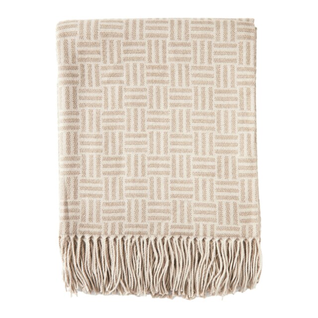 Vinga Lenox Geometric Throw - Brown - One Size