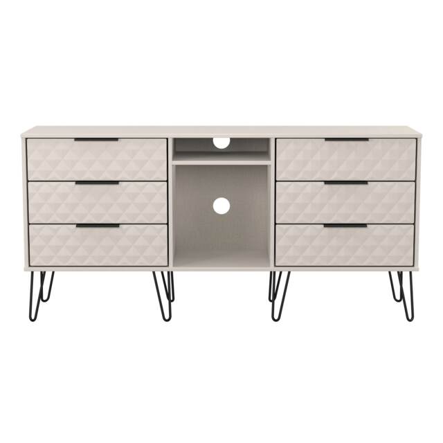 Islay 6 Drawer Sideboard in Kashmir Matt (Ready Assembled) Cream Kashmir Matt
