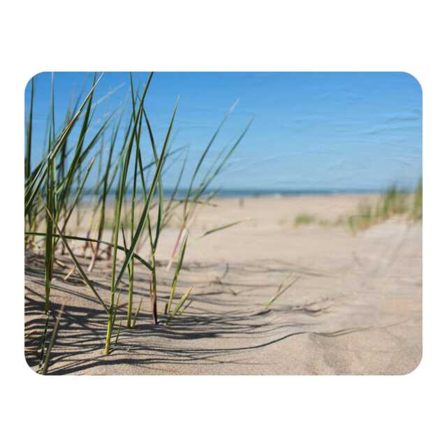 Grass in the sand dunes with the lake in the background Designer Blanket Multi