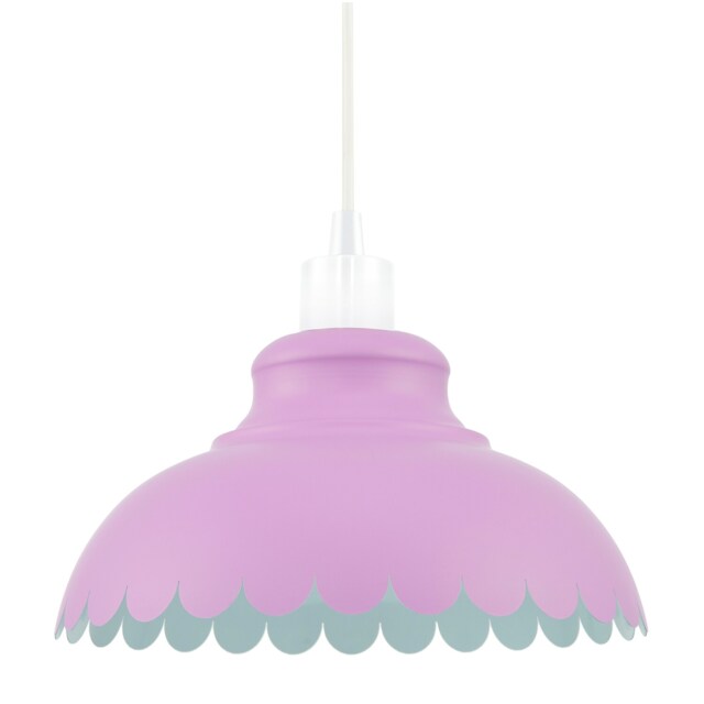 Industrial and Modern Petal Design Soft Lilac Metal Ceiling Pendant Light Shade Purple Lilac 1
