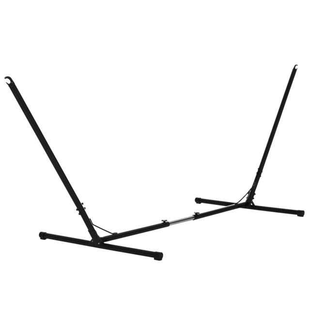 Outsunny 12ft/3.8m Hammock Stand Adjustable Universal Fit Garden Camping Picnic Black