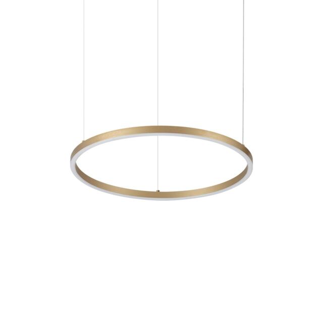 Oracle Slim 50cm Non Dim 3000K Round Integrated LED Pendant Ceiling Light Brass 3250lm