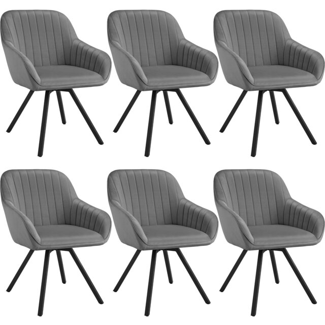 Lounge Armchair Living Room Accent Chair 360 Swivel Slim Steel Legs Velvet Fabric Grey grey 6