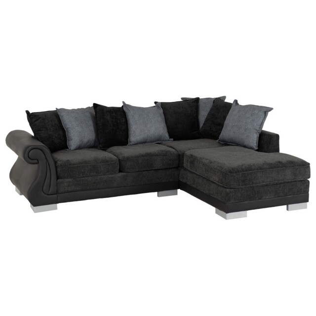 Elsa Corner Sofa - L177 x W88 x H234 cm - Dark Grey