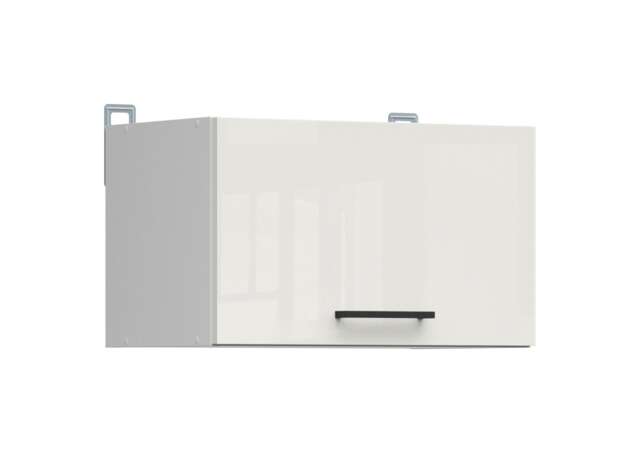 Kitchen Wall Unit 500mm Extractor Fan Housing Cabinet White Chalk Gloss Half Height Narrow Storage Junona